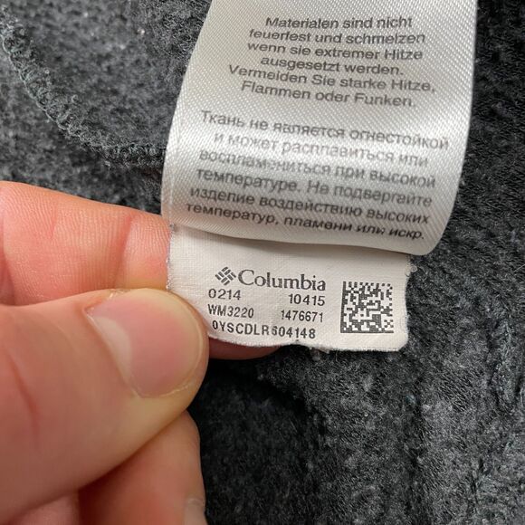 Columbia Steen Mountain Fleece Jacket Mens XL Gray Full Zip Pockets High Neck - Picture 5 of 11